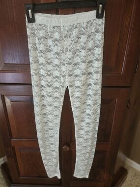 White Lace Leggings